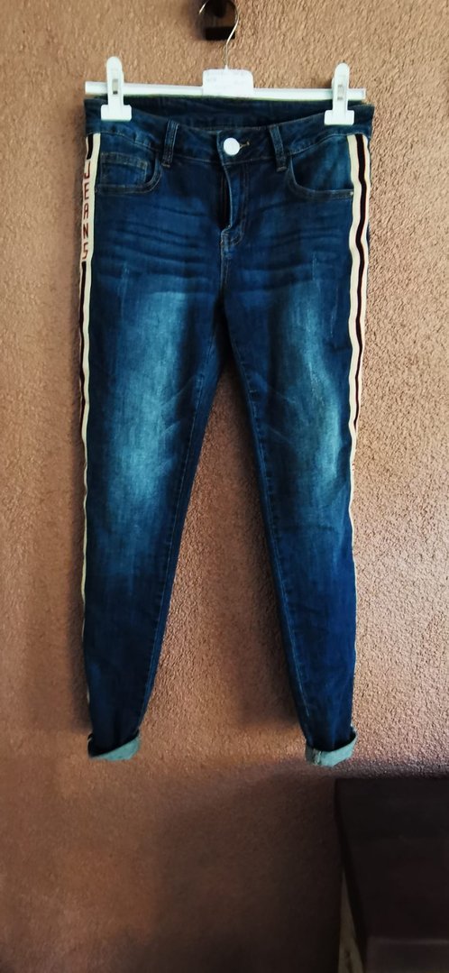 Jeans Blau Streifen